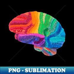 Word Cloud Brain - Premium PNG Sublimation File - Enhance Your Apparel with Stunning Detail