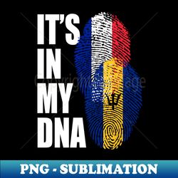 Barbadian And French Mix Heritage DNA Flag - Elegant Sublimation PNG Download - Add a Festive Touch to Every Day