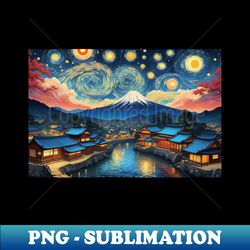 Vintage Mount Fuji Feudal Japan - Professional Sublimation Digital Download - Unlock Vibrant Sublimation Designs