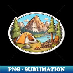 Camping Tent Family Funny Camping Sunset Since - High-Quality PNG Sublimation Download - Perfect for Creative Projects