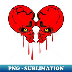 Gothic Skull Heart - Valentines Day - Vintage Sublimation PNG Download - Defying the Norms
