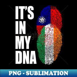 Taiwanese And Irish Mix Heritage DNA Flag - Digital Sublimation Download File - Unleash Your Inner Rebellion