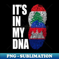 Lebanese And Cambodian Mix Heritage DNA Flag - Sublimation-Ready PNG File - Unlock Vibrant Sublimation Designs