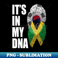 South Korean And Jamaican Mix Heritage DNA Flag - Premium Sublimation Digital Download - Revolutionize Your Designs