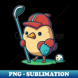 Golf Easter Shirt  Chick Playing Golf - Instant Sublimation Digital Download - Transform Your Sublimation Creations