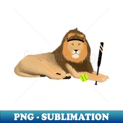 Softball Lion - Sublimation-Ready PNG File - Perfect for Personalization
