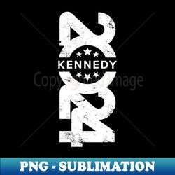 White Vertical Kennedy 2024 logo - Unique Sublimation PNG Download - Perfect for Personalization