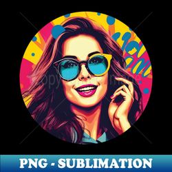 Retro Woman Beautiful Gift - Premium PNG Sublimation File - Perfect for Creative Projects