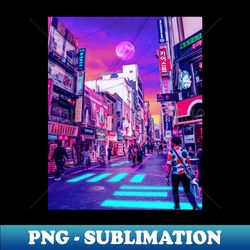 Vaporwave Seoul - Sublimation-Ready PNG File - Fashionable and Fearless