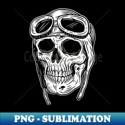 Gothic Skull Head Demon Devil Satan Grim Reaper Vintage Tattoo - Modern Sublimation PNG File - Boost Your Success with this Inspirational PNG Download