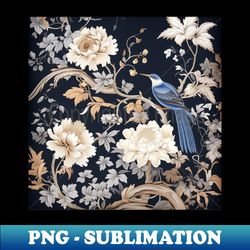 Coastal Chinoiserie - Unique Sublimation PNG Download - Perfect for Creative Projects