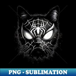 Black Cat Spiderman - Elegant Sublimation PNG Download - Capture Imagination with Every Detail