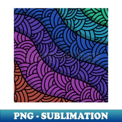 Doodle Waves - Instant PNG Sublimation Download - Add a Festive Touch to Every Day