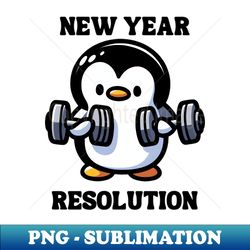 Penguin Fitness - Professional Sublimation Digital Download - Boost Your Success with this Inspirational PNG Download