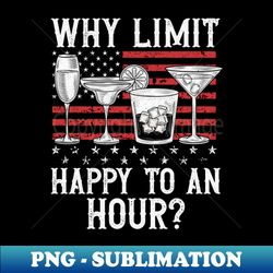 Why Limit Happy To An Hour Bartender Bar Barkeeper - Professional Sublimation Digital Download - Capture Imagination with Every Detail