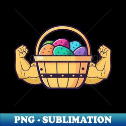 Bodybuilding Easter Shirt  Easter Basket Muscles - Decorative Sublimation PNG File - Vibrant and Eye-Catching Typography
