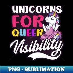 LGBTQ Supporter Shirt  Unicorn for Queer Visibility - Modern Sublimation PNG File - Enhance Your Apparel with Stunning Detail
