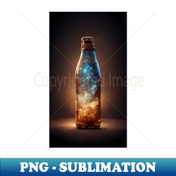galactic sip - milkyway in a glass bottle - special edition sublimation png file - fashionable and fearless