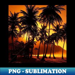 Palm Tree - Retro PNG Sublimation Digital Download - Unleash Your Creativity