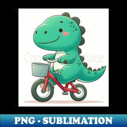 Dino Riding Bicycle - Premium Sublimation Digital Download - Add a Festive Touch to Every Day