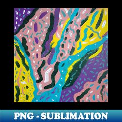 Expressive Abstract in Multi-colors - Aesthetic Sublimation Digital File - Unleash Your Inner Rebellion