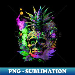 Trippy Pineapple Skull - PNG Sublimation Digital Download - Revolutionize Your Designs