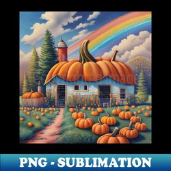 Autumn Fall Pumpkin - Retro PNG Sublimation Digital Download - Create with Confidence