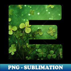 Letter E Uppercase or Capital Design in Earth Element Style - PNG Transparent Sublimation File - Boost Your Success with this Inspirational PNG Download