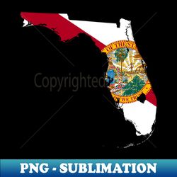 Florida Flag Map - Trendy Sublimation Digital Download - Fashionable and Fearless