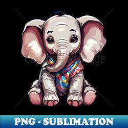 cute baby elephant - png transparent sublimation file - defying the norms