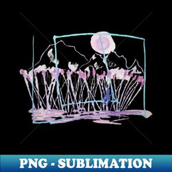landscape illustration - exclusive png sublimation download - capture imagination with every detail