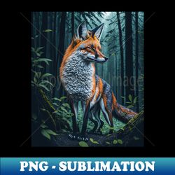 watercolor fox - High-Quality PNG Sublimation Download - Spice Up Your Sublimation Projects