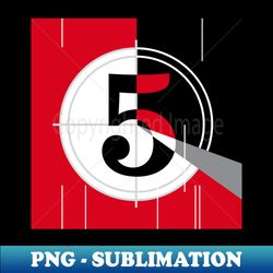 Countdown  Number 5 - Instant PNG Sublimation Download - Create with Confidence
