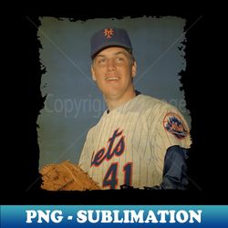 tom seaver in new york mets old photo vintage - high-quality png sublimation download - bring your designs to life