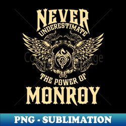 Monroy Name Shirt Monroy Power Never Underestimate - Artistic Sublimation Digital File - Bring Your Designs to Life