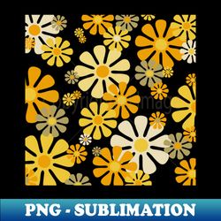 60s 70s Retro Flowers Fall Aesthetic - PNG Transparent Sublimation Design - Unleash Your Creativity