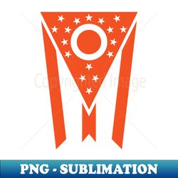 Minimalist State of Ohio Flag - Cincinnati - PNG Transparent Sublimation File - Create with Confidence