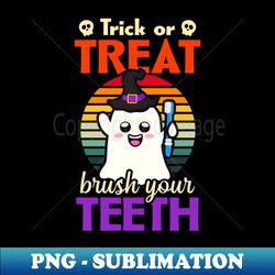 halloween dental assistant shirt  brush your teeth - instant sublimation digital download - capture imagination with every detail