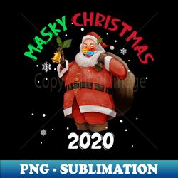 Masky Merry Christmas Santa Claus  Mask - PNG Sublimation Digital Download - Perfect for Sublimation Mastery