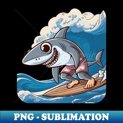shark surfer - Modern Sublimation PNG File - Unleash Your Inner Rebellion
