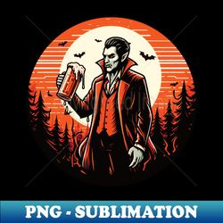 Vampire with beer - High-Resolution PNG Sublimation File - Create with Confidence