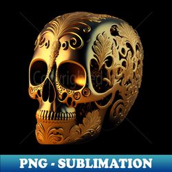 Gold skull - Trendy Sublimation Digital Download - Unleash Your Creativity