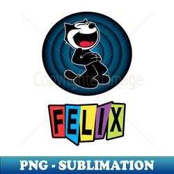 Felix the Cat Cartoon  Cat Laughing Happy Blue Vintage Retro - PNG Sublimation Digital Download - Unleash Your Inner Rebellion