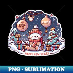 Happy New Years 2024 - Sublimation-Ready PNG File - Create with Confidence