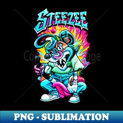 steezee character wolf character airbrush art design - instant png sublimation download - instantly transform your sublimation projects