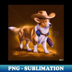 Cowboy Corgi - Stylish Sublimation Digital Download - Instantly Transform Your Sublimation Projects