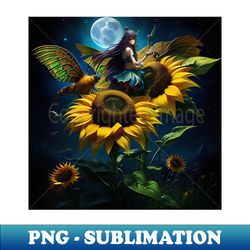 Sunflower Moon Fairy Manifest - High-Quality PNG Sublimation Download - Defying the Norms