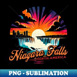 Niagara Falls North America Circle Design - Aesthetic Sublimation Digital File - Unleash Your Creativity