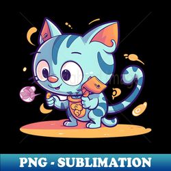 baby cat sneaking away with a stolen item - unique sublimation png download - unleash your creativity
