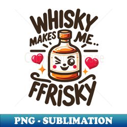playful whisky bottle cheerful design - instant sublimation digital download - fashionable and fearless